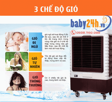 Quạt làm mát không khí Empoli EM-50R siêu tiết kiệm điện sale 39%