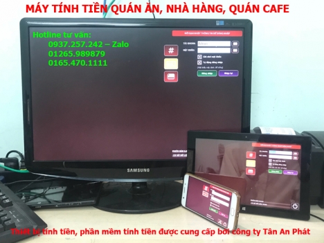 Nhận lắp đặt máy tính tiền, máy in hóa đơn cho quán ăn, nhà hàng