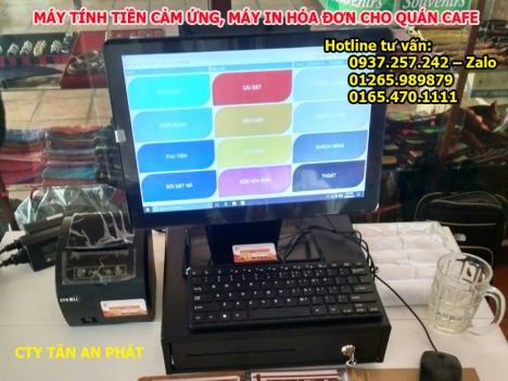 Nhận lắp đặt máy tính tiền, máy in hóa đơn cho quán cafe