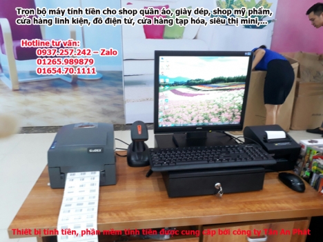 Nhận lắp đặt máy tính tiền, máy in hóa đơn cho shop quà lưu niệm