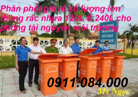 Thùng rác môi trường đô thị 240 lít đủ màu sắc giá rẻ bất ngờ