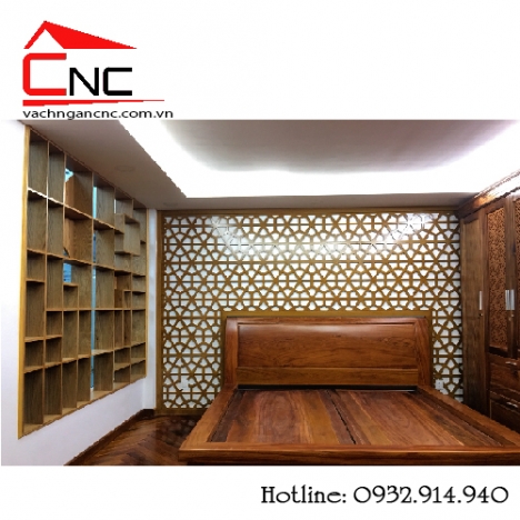 4 cách ngăn phòng ngủ bằng mẫu vách cnc hoa văn đẹp