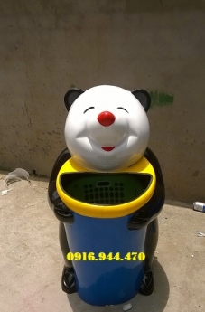 Thùng rác hình con thú, thùng rác trường mầm non, thùng rác trường học