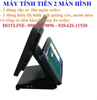 Bán máy tính tiền pos 2 màn hình cho căn tin tại tphcm