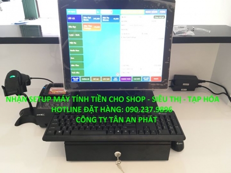 Trọn bộ máy tính tiền cho cửa hàng tạp hóa tại Bình Dương