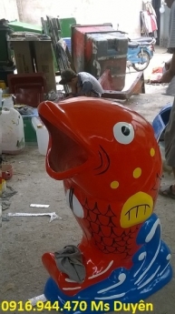 Thùng rác hình con thú, thùng rác trường mầm non, thùng rác trường học