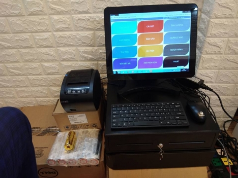 Máy tính tiền cho quán cafe, quán sinh tố tại Cần Thơ, Vĩnh Long