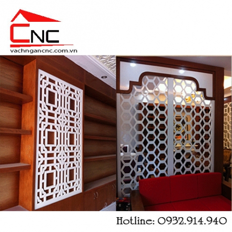 Sản phẩm vách ngăn hoa văn cắt cnc bằng gỗ công nghiệp