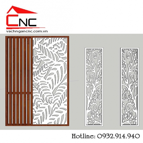 Sản phẩm vách ngăn hoa văn cắt cnc bằng gỗ công nghiệp