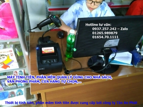 Máy in hóa đơn, phần mềm tính tiền cho nhà sách, văn phòng phẩm tại Vị Thanh, Sóc Trăng