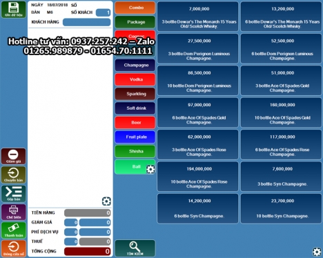 Máy in hóa đơn, phần mềm tính tiền cho quán nhậu tại Vị Thanh, Sóc Trăng