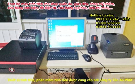 Máy in hóa đơn, phần mềm tính tiền cho shop quần áo, giày dép tại Vị Thanh, Sóc Trăng