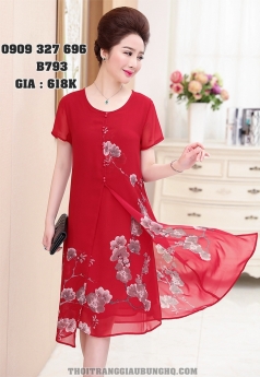 ĐẦM GIẤU BỤNG HOẠ TIẾT THANH LỊCH B793