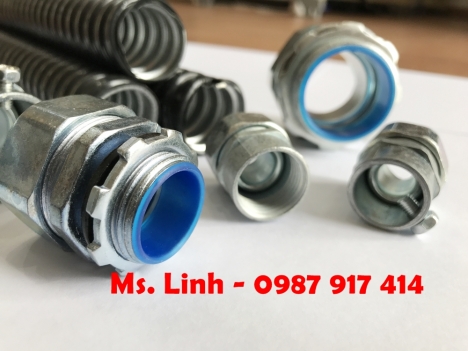 Ống ruột gà lõi thép bọc nhựa, Đầu nối 2 đầu ống ruột gà