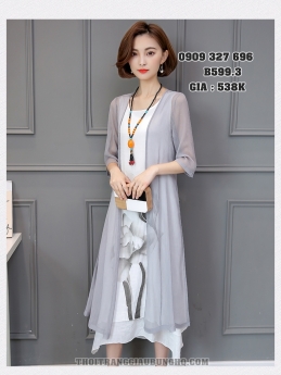 ĐẦM +ÁO KHOÁC GIẤU BỤNG THANH LỊCH B599.3