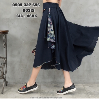 CHÂN VÁY THỔ CẨM THIẾT KẾ ĐỘC LẠ B0312