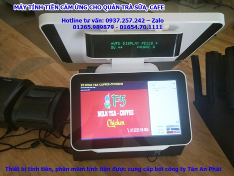 Nhận lắp đặt trọn bộ máy in hóa đơn in phiếu tính tiền cho quán trà sữa