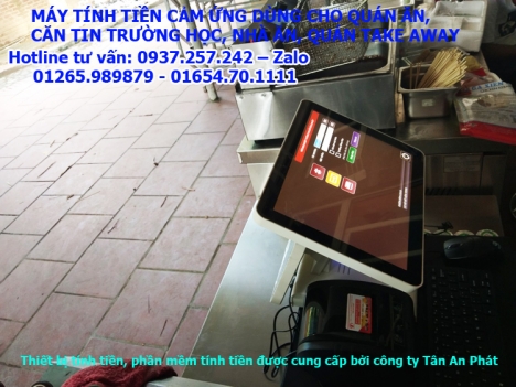 Nhận lắp đặt thiết bị tính tiền cảm ứng cho quán cơm, quán phở