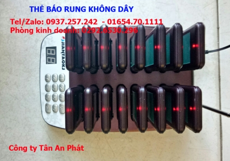 Nhận lắp đặt thẻ báo rung không dây giá rẻ cho quán cafe, trà sữa