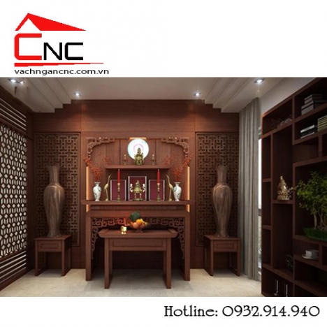 Khu vực phòng thờ và phòng khách cần có vách ngăn cnc