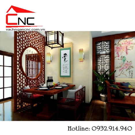 Giữa phòng khách và cầu thang nên có vách ngăn cnc