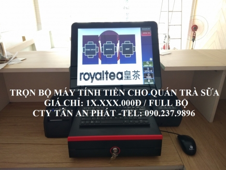 Bộ máy tính tiền cảm ứng cho quán trà sữa tại Tây Ninh