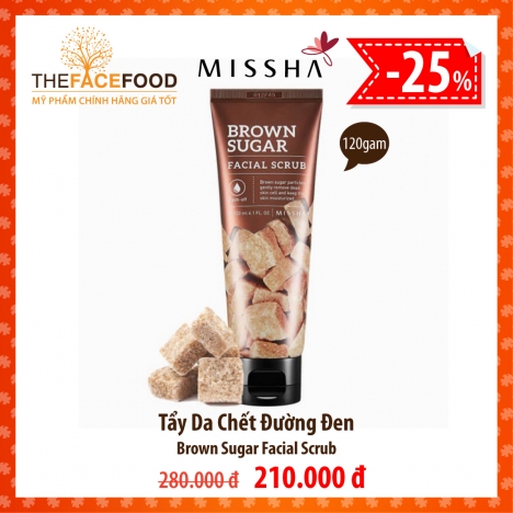 TẨY DA CHẾT ĐƯỜNG ĐEN BROWN SUGAR FACIAL SCRUB - 210K