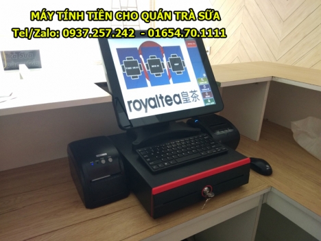 Máy tính tiền giá rẻ cho quán trà sữa, lắp đặt tận nơi