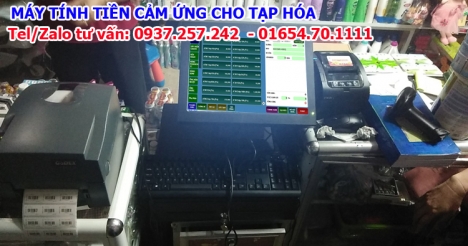 Máy tính tiền cảm ứng cho cửa hàng tạp hóa, lắp đặt tận nơi
