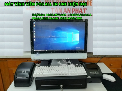 Máy tính tiền cảm ứng cho quán trà sữa, lắp đặt tận nơi