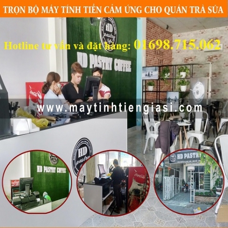 Trọn bộ máy tính tiền cảm ứng giá rẻ cho quán trà sữa 