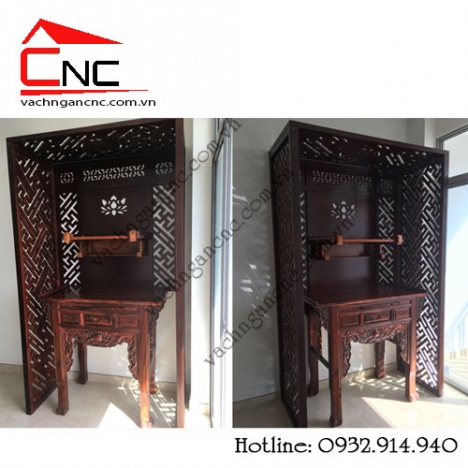 Ý nghĩa của vách ngăn cnc phòng thờ bằng gỗ trong khu vực tâm linh