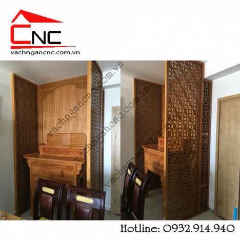 Ý nghĩa của vách ngăn cnc phòng thờ bằng gỗ trong khu vực tâm linh