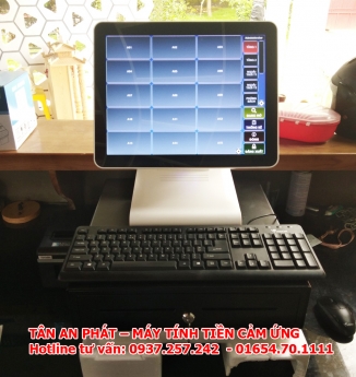 Máy tính tiền cảm ứng 2 màn hình cho quán cafe tại Cần Thơ