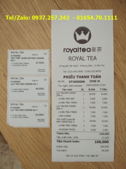 Máy tính tiền giá rẻ cho quán trà sữa tại Cần Thơ