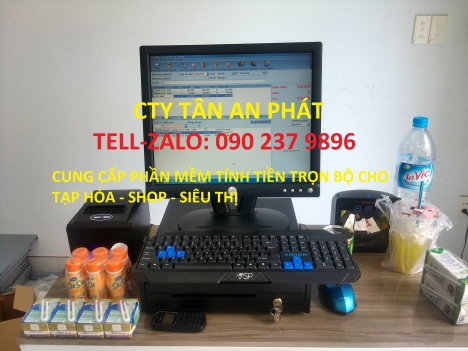 Máy tính tiền trọn bộ nhà sách giá rẻ tại Bình Dương