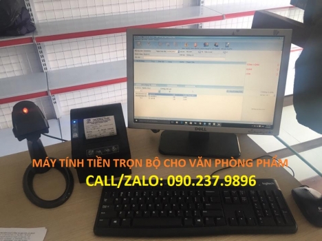 Máy tính tiền trọn bộ cho văn phòng phẩm tại tphcm