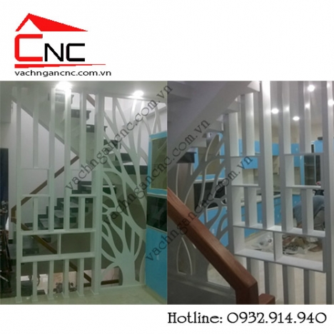 Báo giá hệ lam gỗ trang trí phòng khách và cầu thang