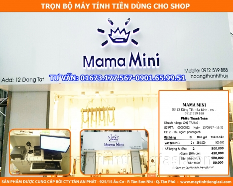 Bán trọn bộ phần mềm tính tiền và thiết bị thu ngân cho shop taị Phú Quốc Kiên Giang