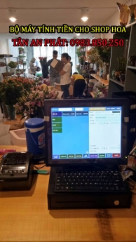 Máy tính tiền cảm ứng cho shop mỹ phẩm,hoa, thời trang