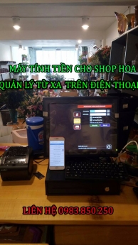Máy tính tiền cảm ứng cho shop mỹ phẩm,hoa, thời trang