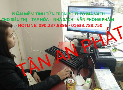 Máy tính tiền trọn bộ cho văn phòng phẩm tại tphcm