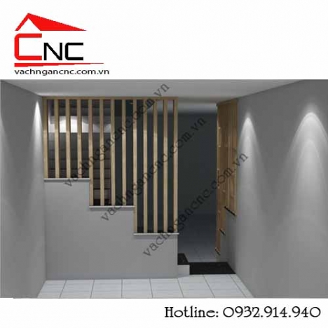 Báo giá hệ lam gỗ trang trí phòng khách và cầu thang