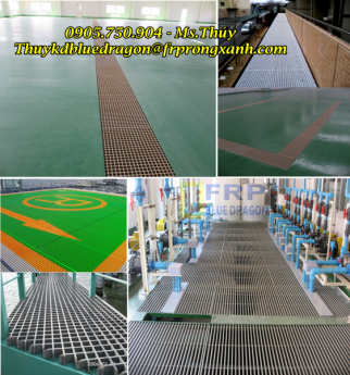 Nhà cung cấp tấm sàn ô lưới sợi thủy tinh frp grating uy tín