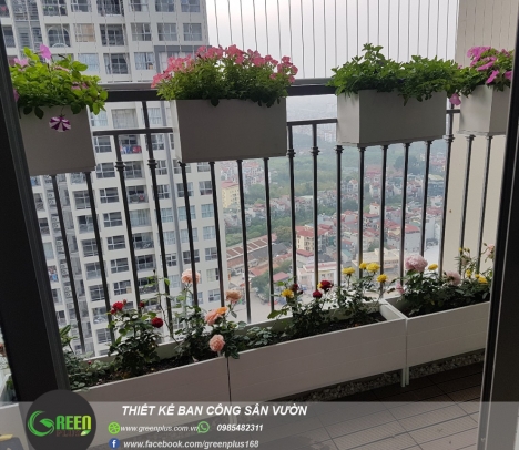 Thiết kế ban công chung cư, trồng hoa ban công sân vườn