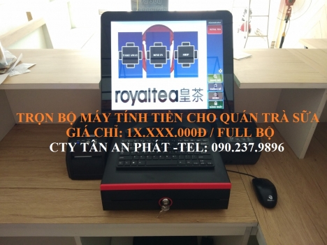 Máy tính tiền trọn bộ dùng cho quán Trà Sữa tại Tphcm