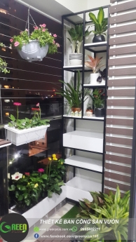Thiết kế ban công chung cư, trồng hoa ban công sân vườn