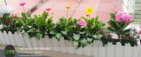 Thiết kế ban công chung cư, trồng hoa ban công sân vườn