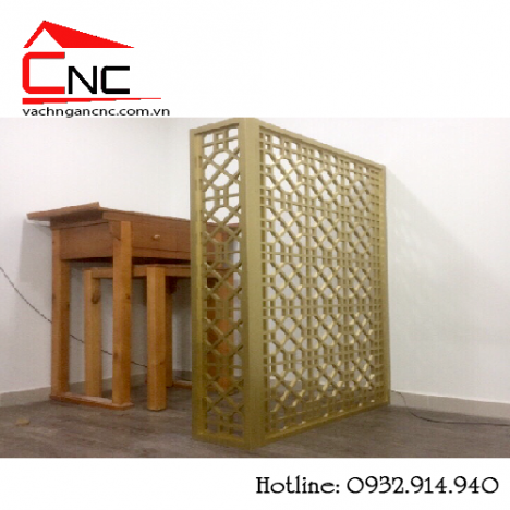 Tháng 8-mẫu vách ngăn cnc phòng thờ với phòng khách bằng gỗ