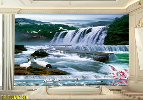 tranh vải lụa 3d dán tường